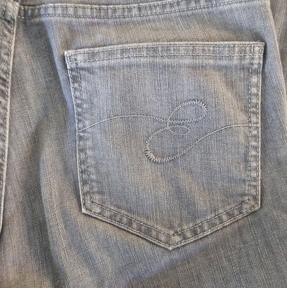 Vintage Escada jegging cropped 34 EU 4 US Women’s Gray Denim Embellished - Picture 9 of 12